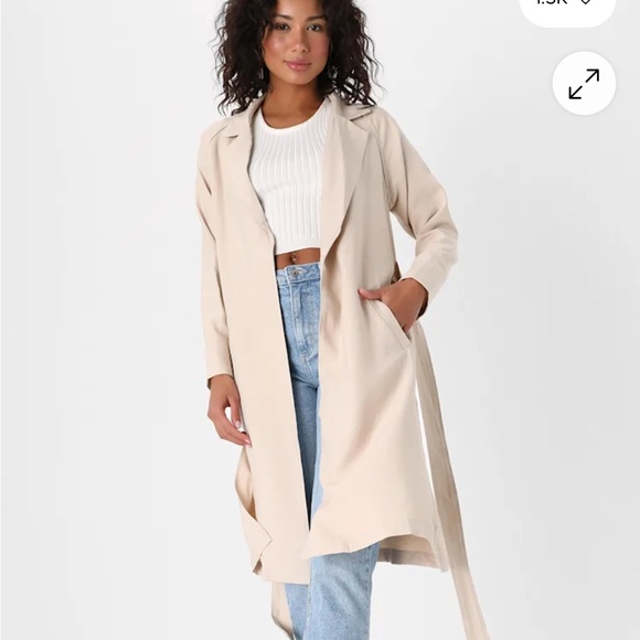 Sage Jackets & Blazers - Sage the Label Gwyneth Tan Tie-Back Trench Coat